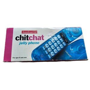 American Girl Chitchat Jelly Phone Clear Blue Landline HTF RARE Original Box